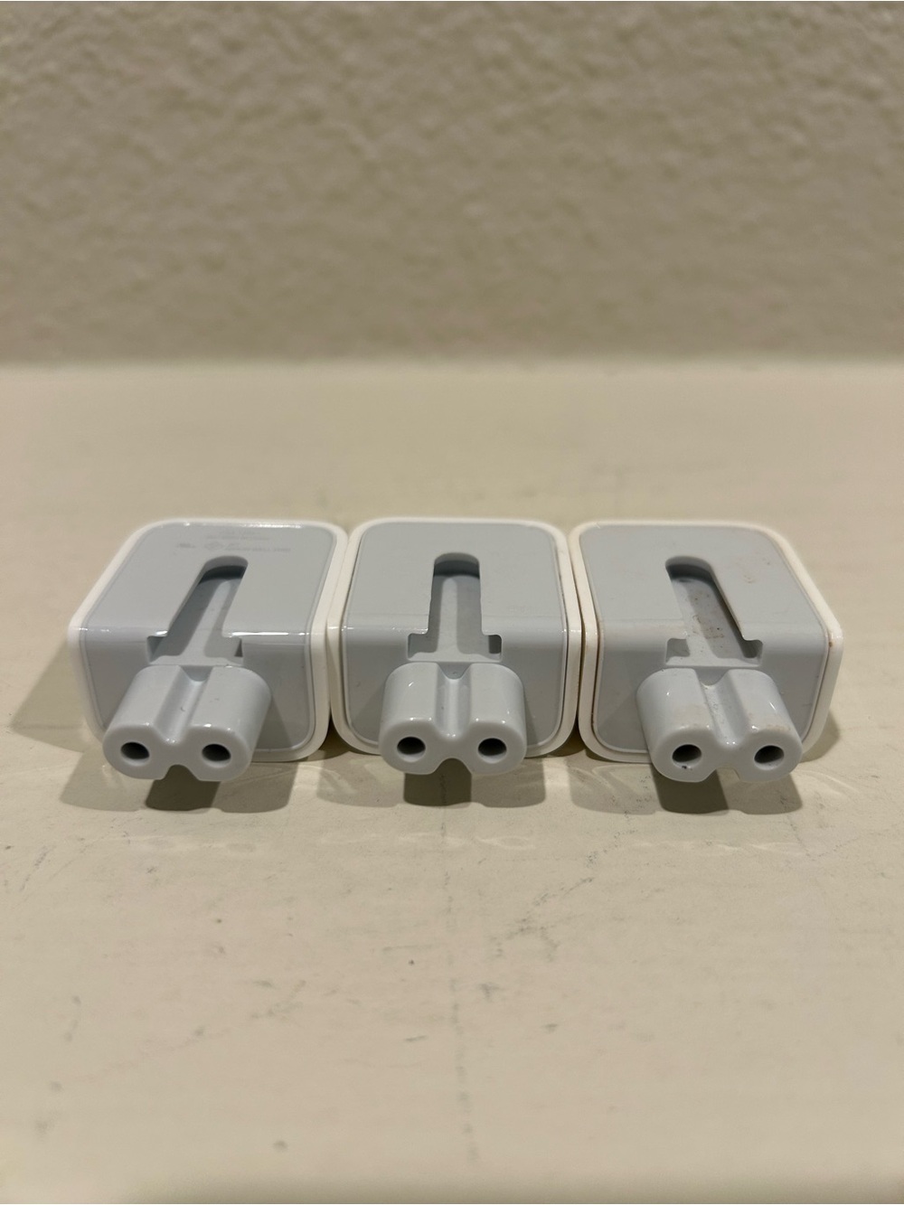 Apple duckhead wall 2 prongWhite Cell Phone Power Adapter  (Set of 3)